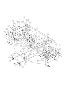 Control Assembly Diagram and Parts List for M60-KW ROPS-53AH5D8X750-25HP Cub Cadet Lawn Tractor